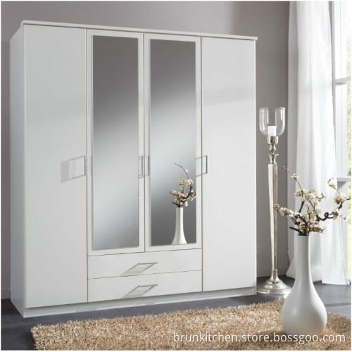 Glass Door Wardrobe Drawer Closet